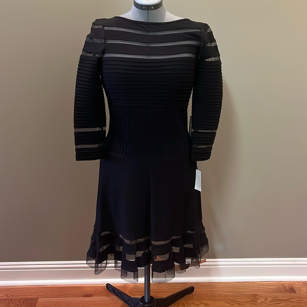 Tadashi Shoji long sleeve cocktail dress